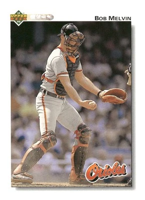 1992 Upper Deck #692 Bob Melvin Baltimore Orioles Baseball Card - Image 1 of 2