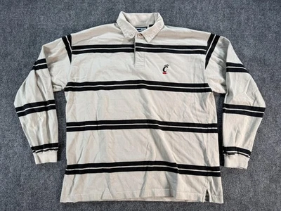 Cincinnati Bearcats Shirt Mens XL Beige Black Striped Long Sleeve Rugby Top - Image 1 of 4