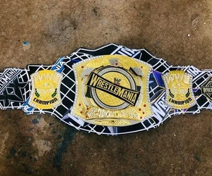 Réplica de cinturón título WrestleMania 40 edición limitada giratorio 2 mm galvanizado - Imagen 1 de 5