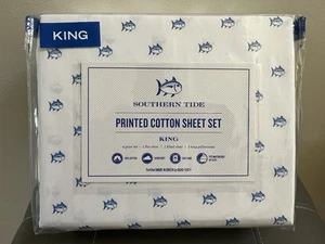NEW SOUTHERN TIDE KING SIZE SKIPJACK SHEET SET  WHITE - Picture 1 of 2