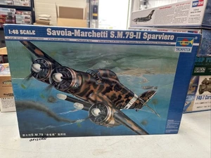 1/48-TRUMPETER-S.M.79 II SPARVIERO-Kit No 02817+EDUARD MASK EX014 - Picture 1 of 3