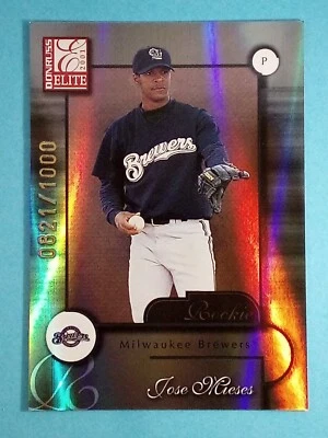 2001 Donruss Elite RC Jose Mieses Milwaukee Brewers #175 821/1000 ⚾ - Image 1 of 2