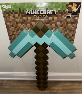 Minecraft Mining Pick Axe Toy 15.75” Pickaxe Licensed Video Game Accessory - Picture 1 of 9
