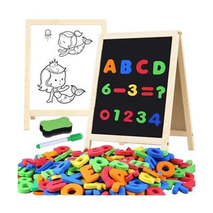 Magnetische Buchstaben Zahlen Staffelei Kinder Kleinkinder Tafel Marker Alphabet Set Zuhause - Bild 1 von 6