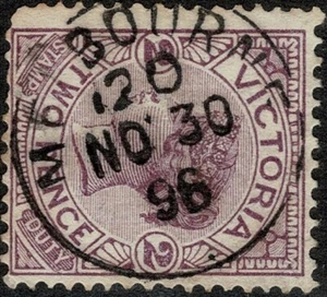 VIC POSTMARK - MELB. TIME CODE - 12 O. 30 NO 1896. - Bild 1 von 1