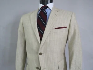 NWOT Neiman Marcus Modern fit wool linen side vent flat front full suit 42 S - Picture 1 of 19