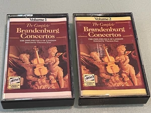 The Complete Brandenberg Concertos - Thurston Dart - Double Cassette Tape Album - Picture 1 of 5