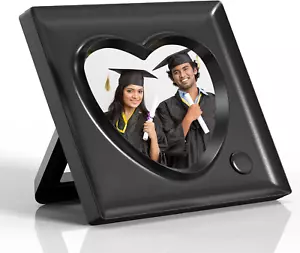 Picture Frame Personalized Voice 20S Recordable Photo Frame 3.9x3.9 Heart Shape - Picture 1 of 8