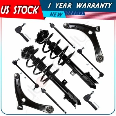 For 2007-2012 Jeep Compass Patriot Front Strut Sway Bar Control Arm Tie Rod Kits Foto 1 de 4