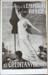 Antwerp, Belgium 1915 Poster Advertising Postcard: Credit Anversois - Bank - Picture 1 of 1