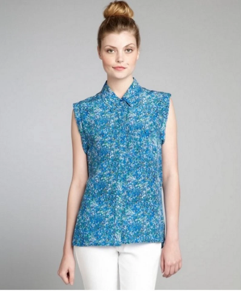  WINTER KATE Nicole Richie PLATO DE COBALTO SEDA TANQUE (S)  Foto 1 de 2