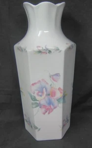 Large 12" Tall Aynsley Fine English Bone China Little Sweetheart Vase Orchids - Picture 1 of 4