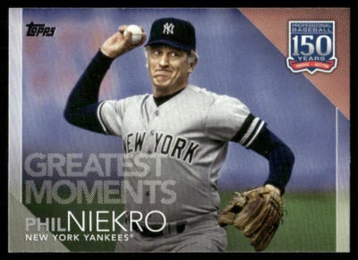 2019 Topps Update 150 Years of Professional Baseball Phil Niekro Yankees - Image 1 of 2