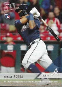 2018 Topps Now Atlanta Braves Ronald Acuna Jr RC MLB Debut 4/25 NM / Mint #125 - Bild 1 von 3