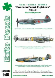 EXITO DECALCOMANIE ED48013 1:48 Eastern Front Fighters vol.2 Yak 1b - Bf 1109 - Foto 1 di 8
