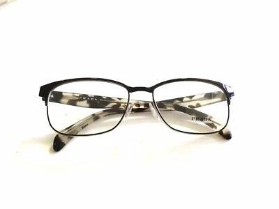 Prada Eyeglasses VPR 65R Black ZAX-1O1 Size 55mm Optical Frame New Authentic - Image 1 of 4