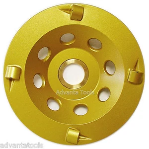 Rueda de copa 4"" PCD - cuarto redondo 4 segmentos con eje de 7/8""-5/8 - Imagen 1 de 4