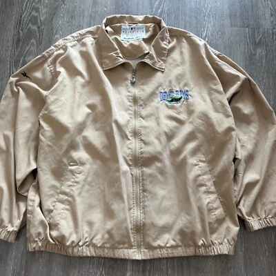 Vintage Devil Rays MLB REEBOK Men's Windbreaker Jacket Size XL Zip Beige - Image 1 of 4