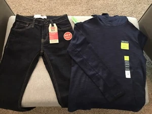 Levi 511 Slim Performance 10 Reg NWT- BONUS Tek Gear Hooded Sweatshirt Free 📦 - Picture 1 of 2