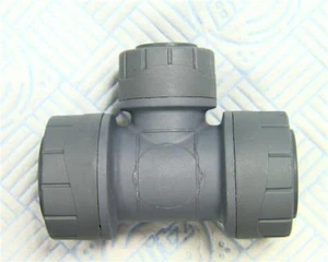 1 x Reductor de camiseta Polyplumb PVC y ABS Push Fitting, 22-15-22 Tee off 15 mm - Imagen 1 de 1