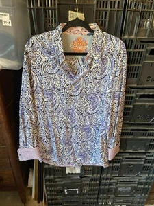 XL/TG Robert Graham Long Sleeve Paisley Dress Shirt. See description. - Picture 1 of 8