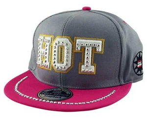 FN. CO. YOUTH KIDS LONDON HOT Diamant Bling Hip Hop 2Tone Snapback Cap Hat 52-56 - Picture 1 of 5