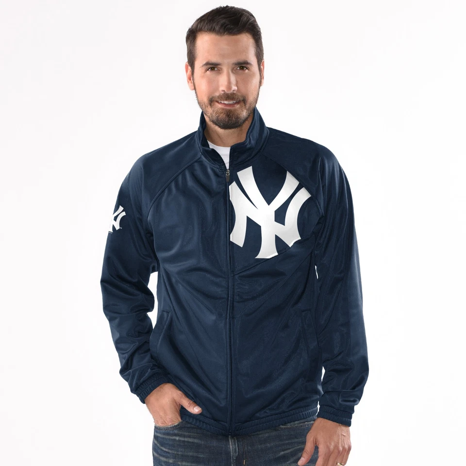New York Yankees Synergy Track Jacket By G-III - Navy - Image 1 of 1