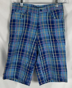 Beyond the Limit Shorts Youth 12 Multicolor Plaid Long Length - Picture 1 of 4