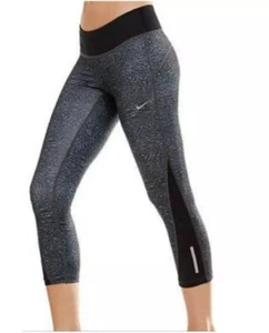 Nike DriFit Racer kurze Tights Leggings Leopard Damen Small 729292 grau schwarz - Bild 1 von 7