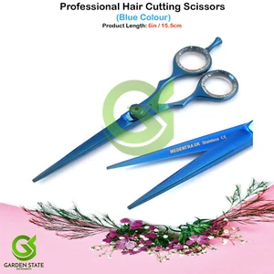 Professional Blue 6'' Barber Scissors Sharp Razor For Beautician Hairdressing CE - Picture 1 of 4