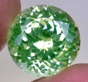 8.80 Ct Natural Green Peridot Round Shape VVS Pak Gemstone AGL Certified - Picture 1 of 5