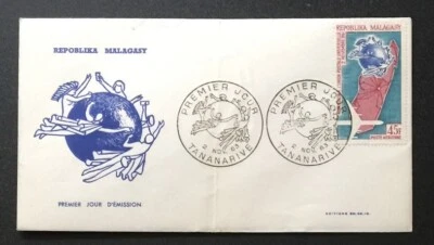 1963 Madagascar Vintage First Day Cover - Image 1 of 2