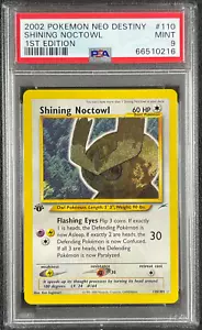 Pokemon PSA 9 MINT Shining Noctowl 1st Edition 110/105 Neo Destiny 2002 - Bild 1 von 2