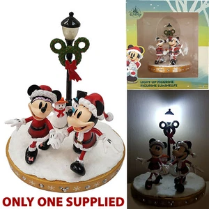 Disney Store Mickey & Minnie Mouse Weihnachten Straßenlaterne Leuchtfigur Ornament - Bild 1 von 12