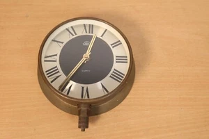 Vintage Smiths Clock Timecal Quartz Brass Barometer Style - NOT WORKING - Picture 1 of 17