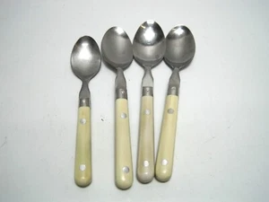 Set of 4 - Spoons WF Mardi Gras Soup Spoons Stainless Korea White - Picture 1 of 3