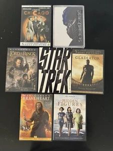 Lot 7 DVD Gladiator Transformers Braveheart Chicago Lord of Rings Star Trek - Picture 1 of 3