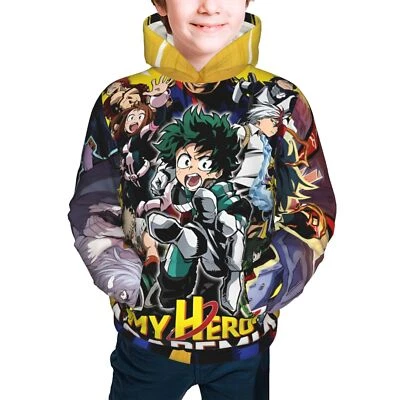 My Hero Academia Sudadera con Capucha Adolescente Pullover Novedad Sudadera con Capucha Favores de Fiesta Personalizado Foto 1 de 4