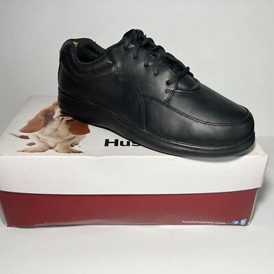 Hush Puppies Feminino Tamanho 12 Largo H54026 Power Walker Couro Preto NOVO - Imagem 1 de 4