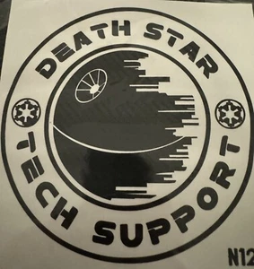 DEATH STAR STICKER LICENSED DECAL, LAPTOP, GUITAR CASE STAR WARS DECAL - Picture 1 of 2