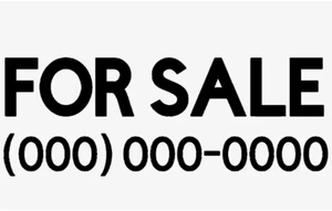 FOR SALE with YOUR PHONE NUMBER Vinyl Decal Sticker Car Window Bumper CUSTOM - Picture 1 of 3
