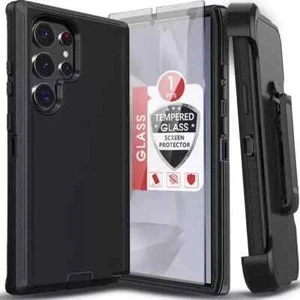 For Samsung Galaxy S25 Ultra S24 S23 S22 Case Phone Cover + Screen Glass - Picture 1 of 10