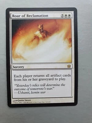 Roar of Reclamation, MTG Fifth Dawn (2004) Rare White Sorcery VNM - Image 1 of 2