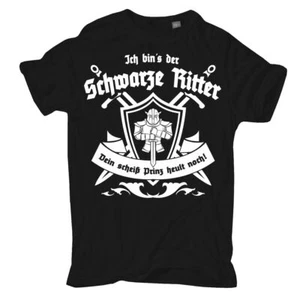 T-shirt CAVALIERE NERO il tuo principe piange ancora divertente divertente frase memes dalla S alla 10XL  - Foto 1 di 4