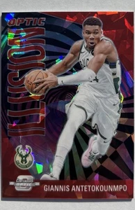 Giannis Antetokounmpo 2023 Contenders Optic Illusion Red Ice #10 #'d 67/175 - Bild 1 von 2