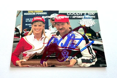 Dale Earnhardt NASCAR 1996 Fleer Ultra #192 Martinsville Win Autographed Signed - Image 1 of 4