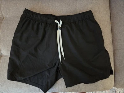 Pantaloncini Orso Bottom Uomo XL Nero 5,5 Pollici Cuciture Interne Foderati Bagno Tronchetti Spiaggia Nuovi con etichette - Immagine 1 di 4