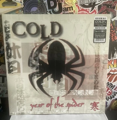 COLD Year Of The Spider NEW RED/WHITE SWIRL VINYL W/HYPE STICKER  - Image 1 of 3