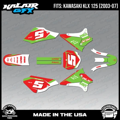 Kit Gráficos para KAWASAKI KLX 125 (2003-2007) KLX125 Venom - ROJO Foto 1 de 4