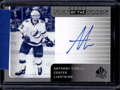 2021-22 SP Authentic Anthony Cirelli 2001 02 Sign of the Times Auto #SOTT1-AC - Image 1 of 2